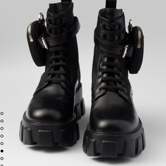 Prada Monolith leather and Re-Nylon boots with pouch - Picture 2 of 16